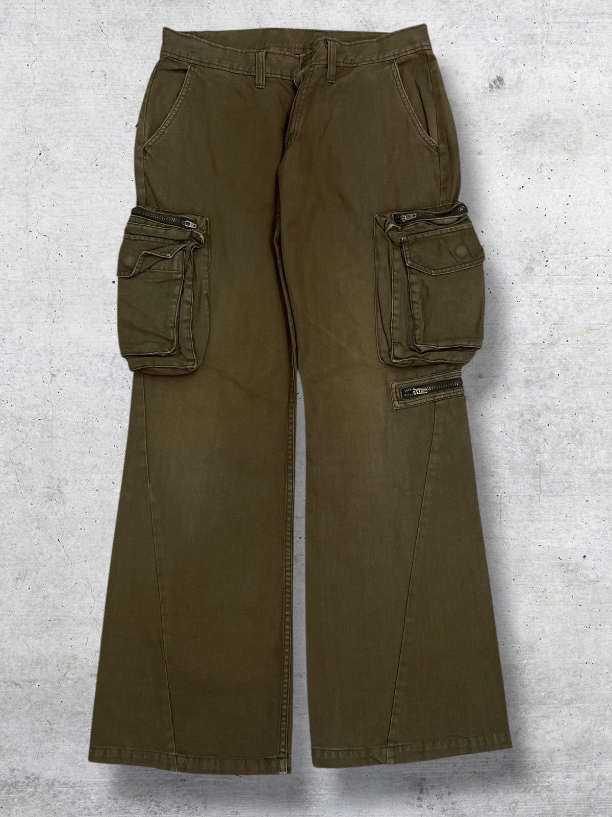Japanese Brand VINTAGE TAKEO KIKUCHI JAPAN DESIGNER OG CARGO FLARED DENIM Size US 30 / EU 46 - 1 Thumbnail