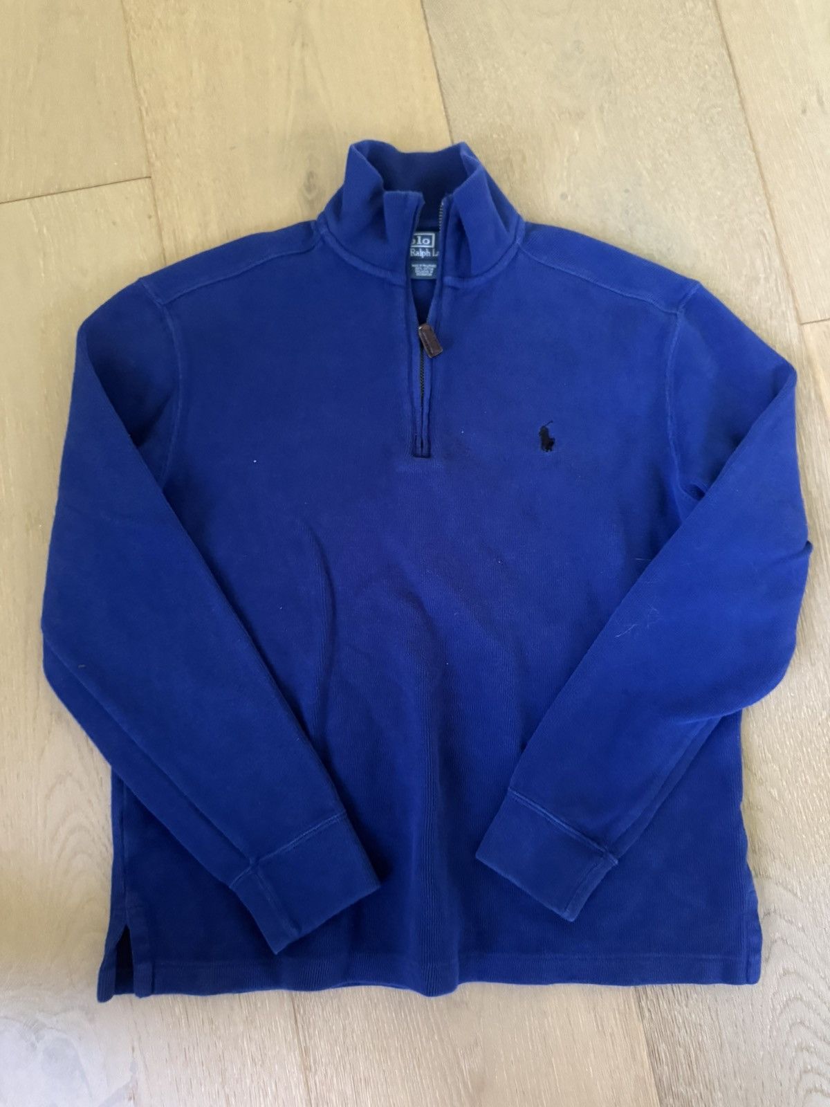 Polo Ralph Lauren Vintage 90’s Polo Ralph Lauren Blue Men’s Quarter Zip Size US S / EU 44-46 / 1 - 1 Thumbnail