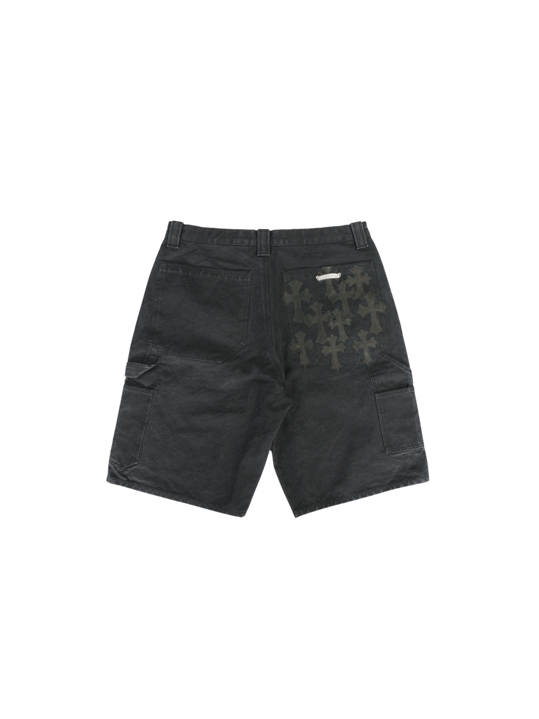 Chrome Hearts Chrome Hearts Black Leather Cross Patch Carpenter Shorts Size US 36 / EU 52 - 1 Thumbnail