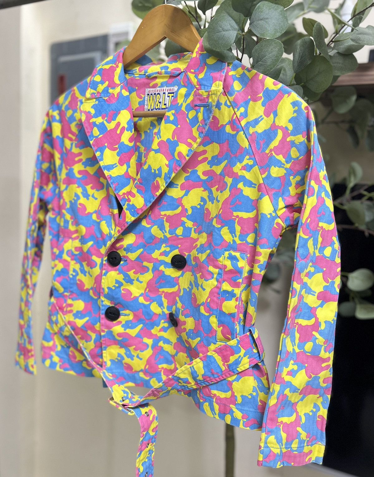 W&LT W&LT puk puk camo double breasted jacket with belt Size S / US 4 / IT 40 - 2 Thumbnail