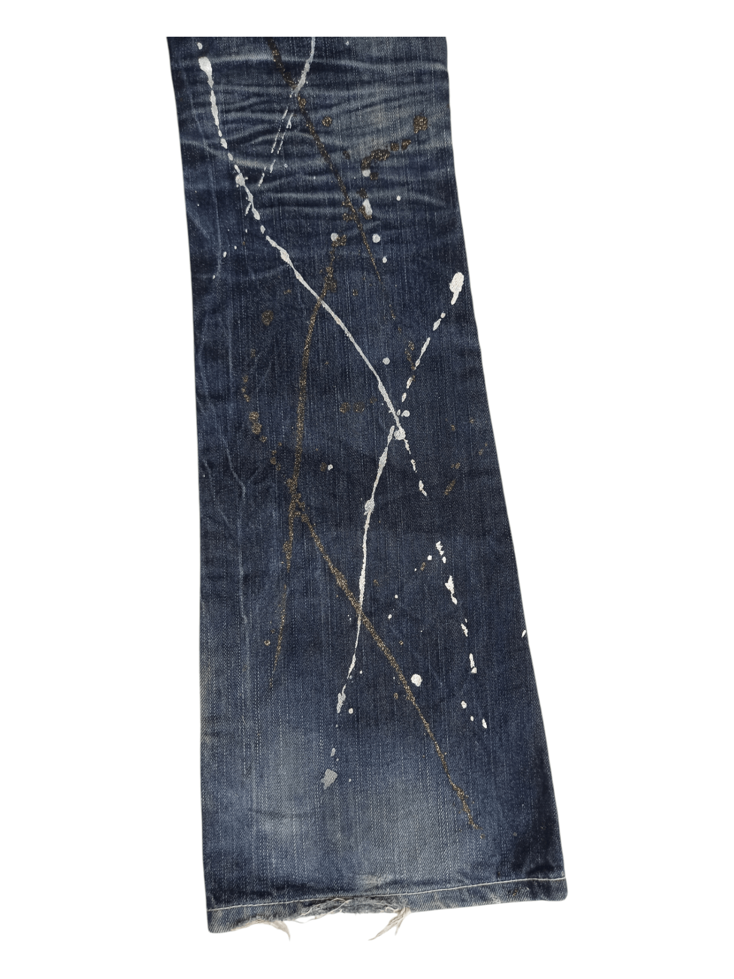 Lagust Paint Splatter Mud Wash Distressed Flare Jeans