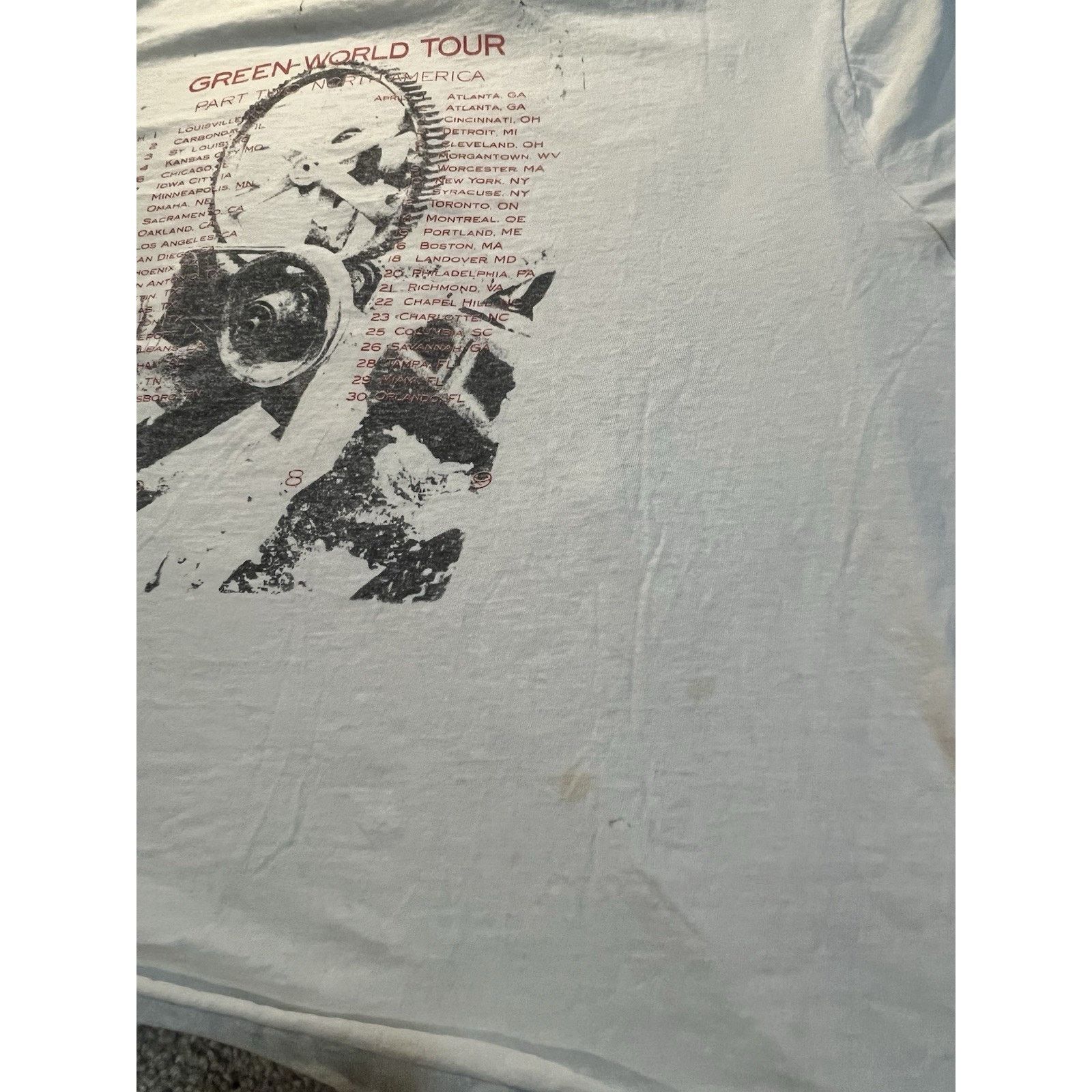 Giant 1989 R.E.M. tshirt Green World Tour band super rare L/XL Size US L / EU 52-54 / 3 - 7 Thumbnail
