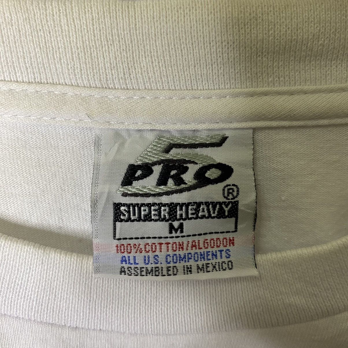 Vintage Vintage 90s 5 Pro White Blank LS Crispy T Shirt Size US M / EU 48-50 / 2 - 3 Thumbnail