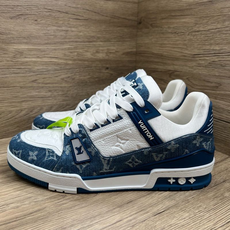 Louis Vuitton Louis Vuitton Denim Trainer Low-Top Sneakers 0079 Size US 11 / EU 44 - 1 Thumbnail