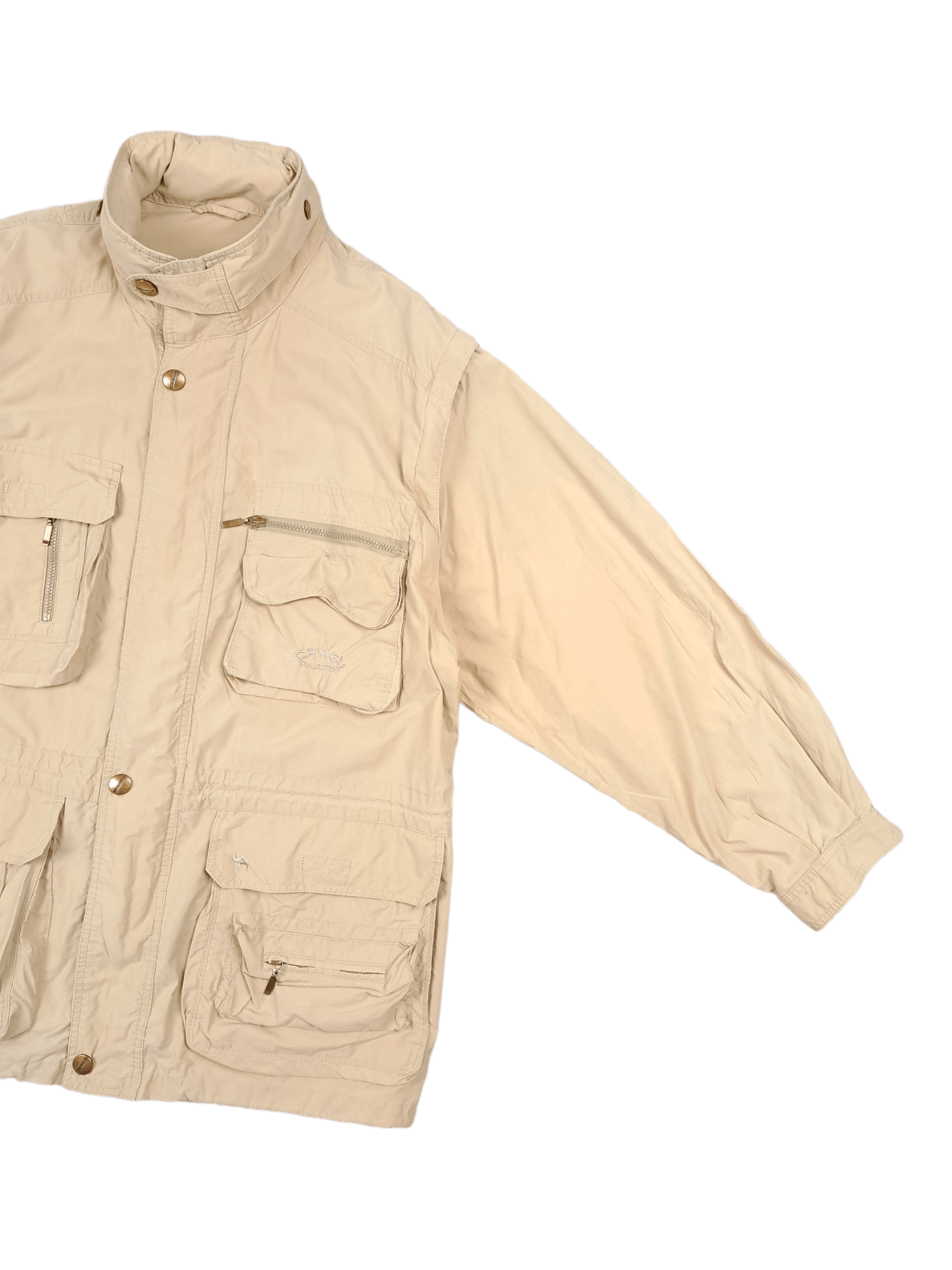 Camel × camel active 💎 Vintage Detachable Sleeves Cargo Camel Beige Jacket Size US XXL / EU 58 / 5 - 5 Thumbnail