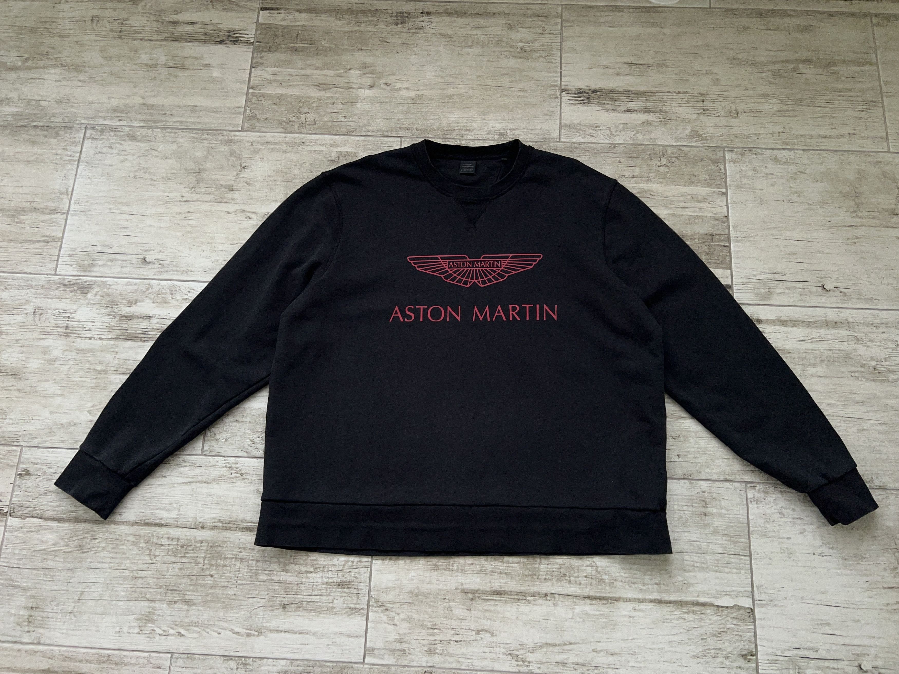 Hackett Mens Hackett London Aston Martin Black Sweatshirt Pullover Size US XXL / EU 58 / 5 - 1 Thumbnail