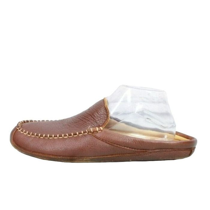 L.L. Bean LL Bean Elkhide Men s Pebbled Slip On Scuffs Slipper