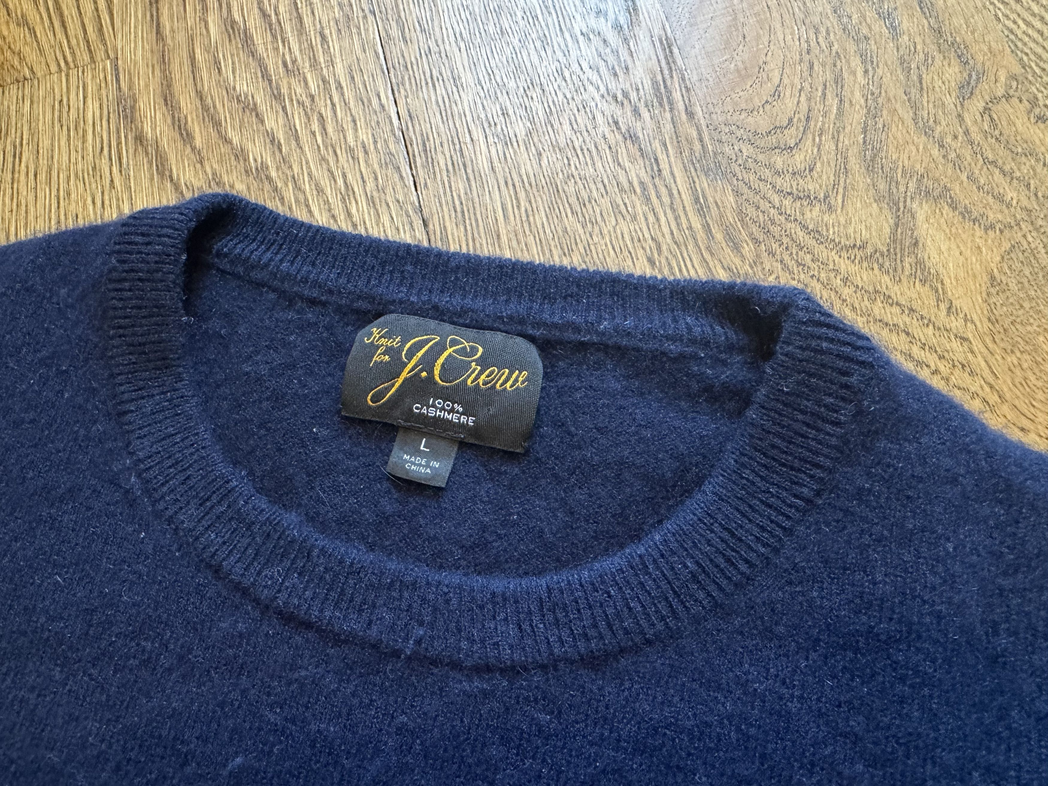 J.Crew J.Crew Men's Cashmere Sweater Navy Blue Size Large Size US L / EU 52-54 / 3 - 2 Thumbnail