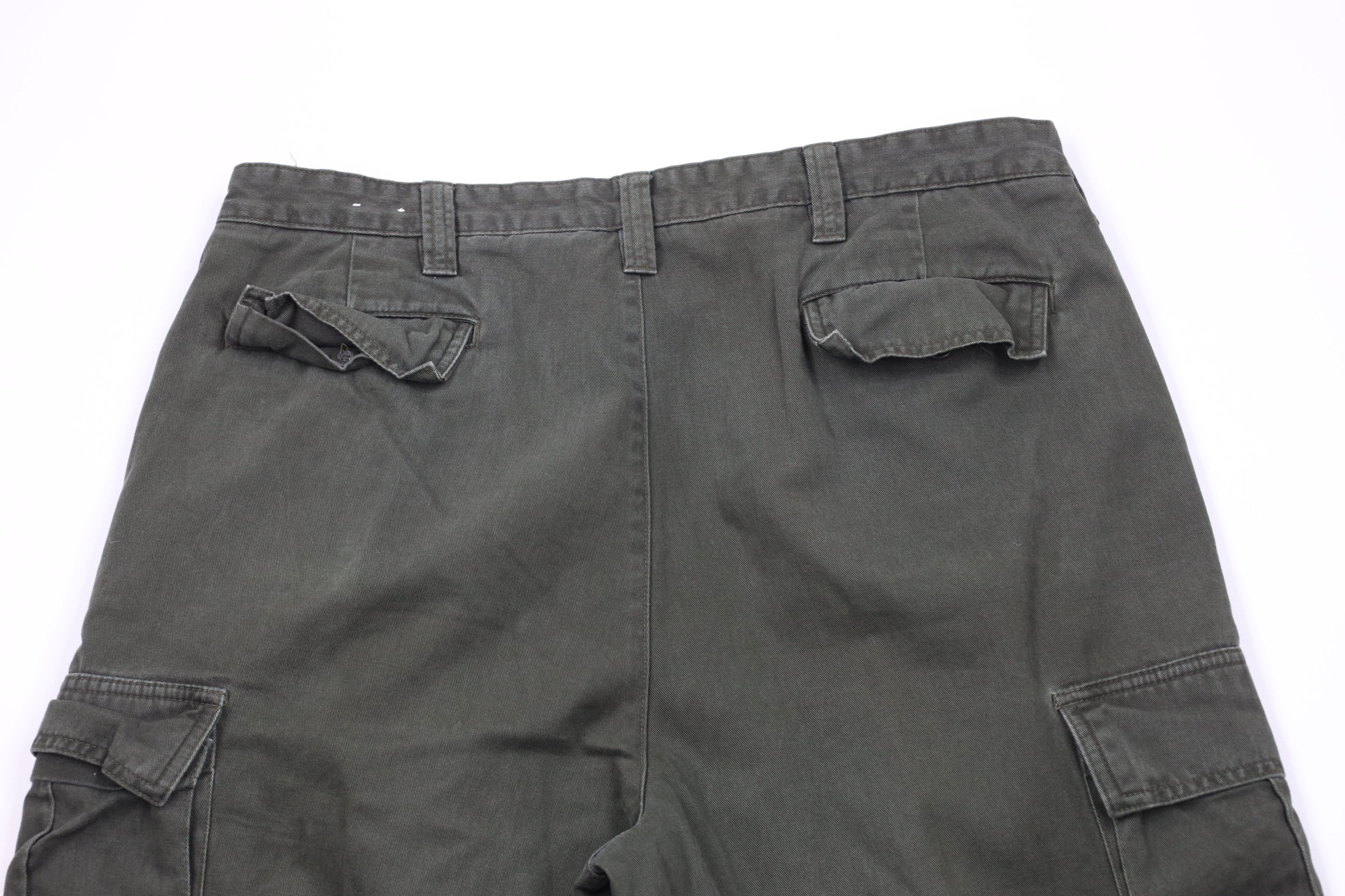 Vintage Vintage 90s Y2K Streetwear Baggy Wide Leg Cargo Pants Green Size US 36 / EU 52 - 11 Thumbnail