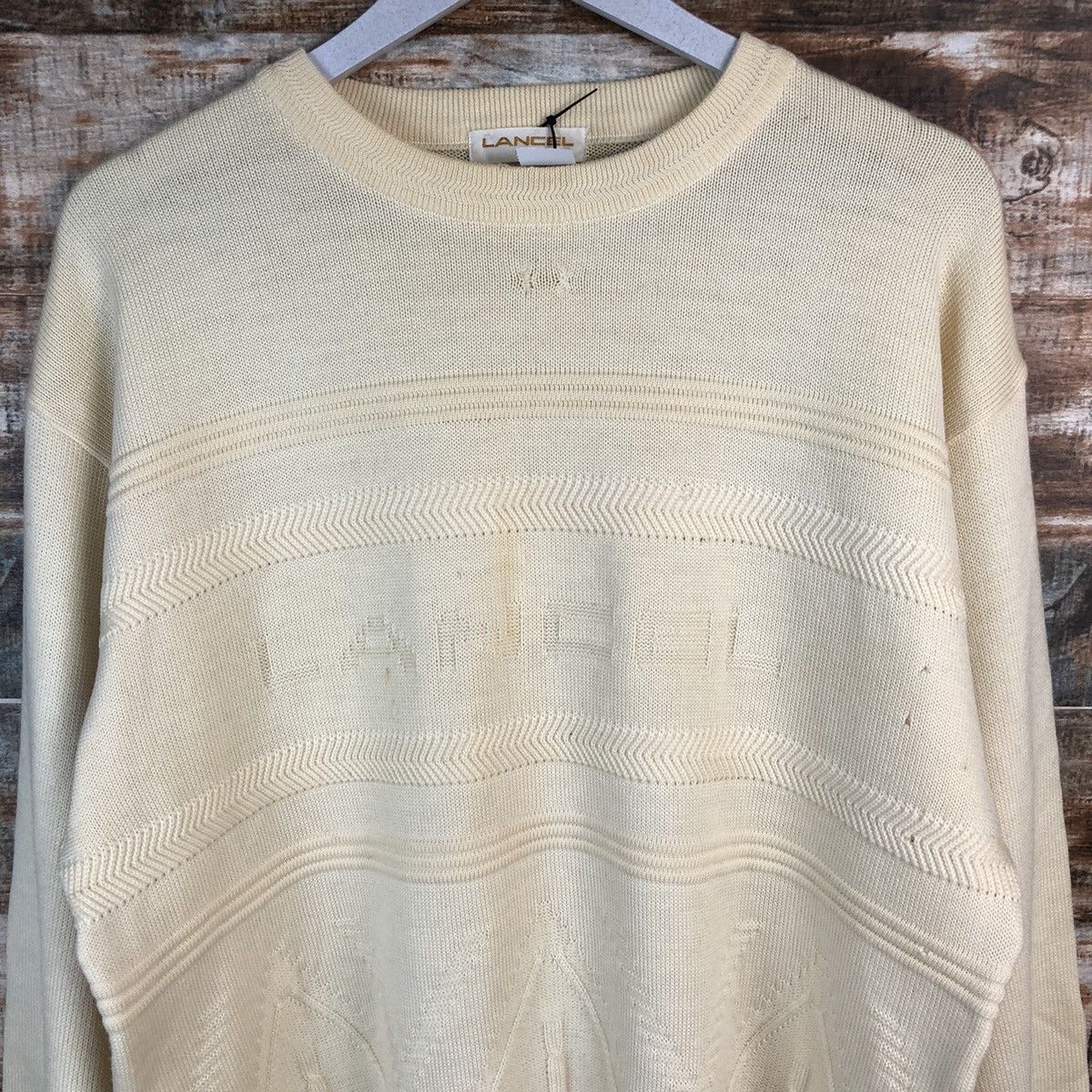 Lancel Lancel Paris vintage Cream Knitwear #A1833 Size US M / EU 48-50 / 2 - 9 Thumbnail