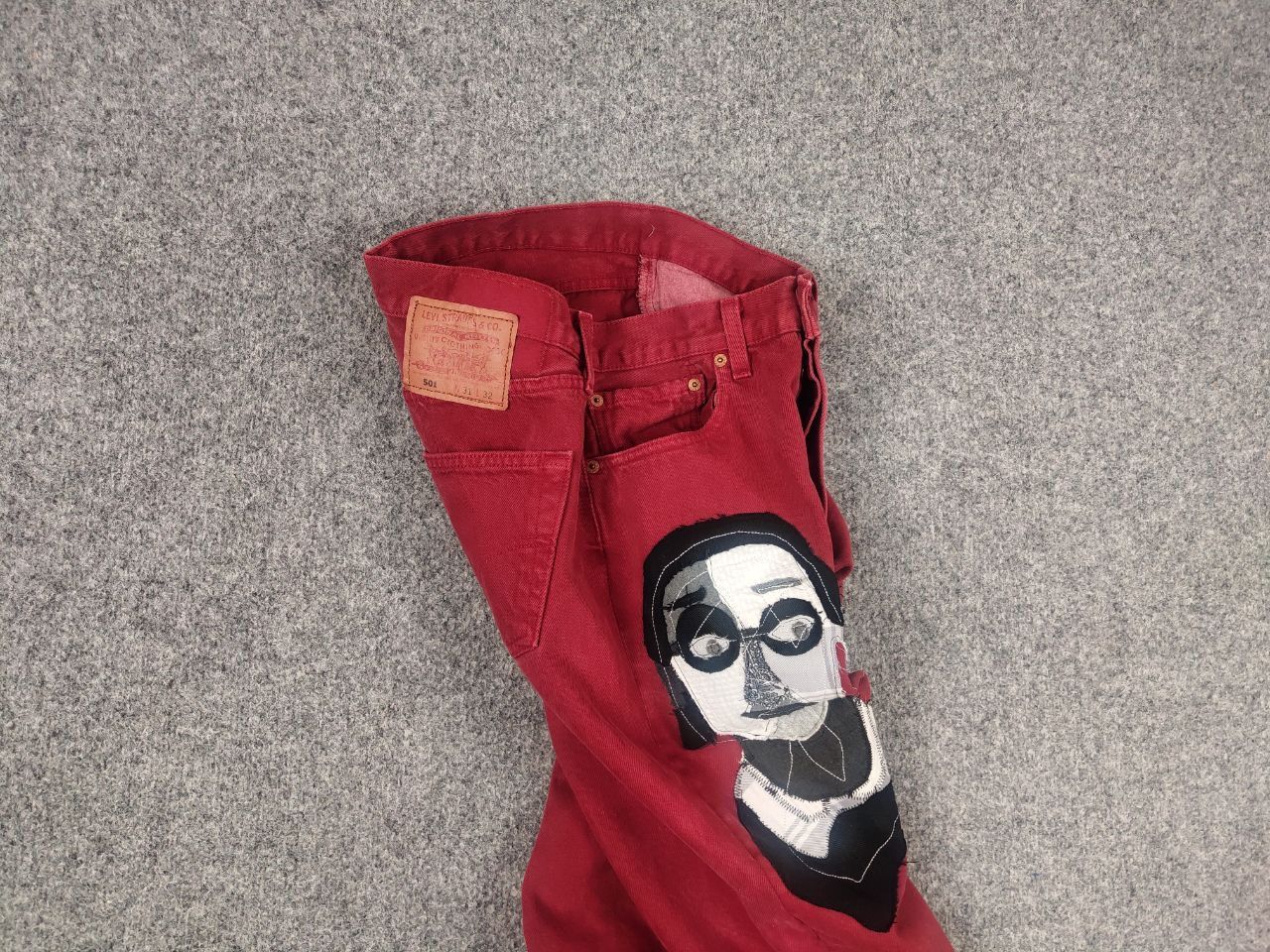 Levi's Vintage 90's Levis 501 Sashiko Patchwork Face Jeans watanabe Size 31" - 13 Thumbnail