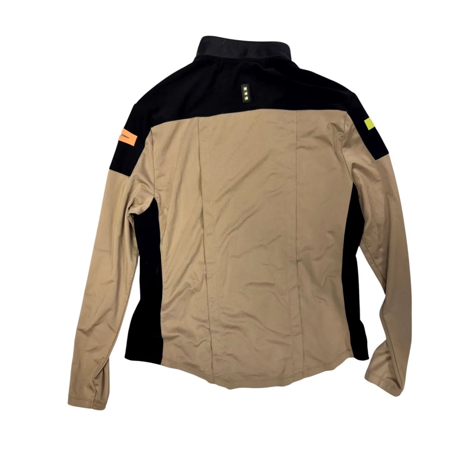 Vintage Jamie Sadock Women's XS Jacket Tan Black Full Zip Mock Neck Pockets Size XS / US 0-2 / IT 36-38 - 4 Thumbnail