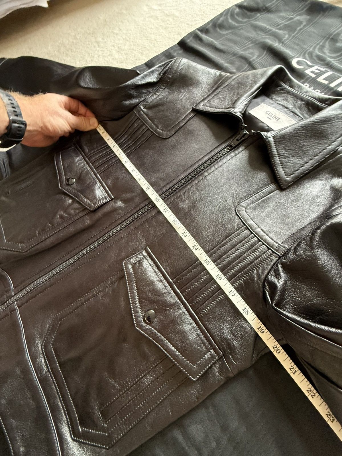 Celine Celine Paul blouson leather aviator jacket Hedi Slimane 48 Size US M / EU 48-50 / 2 - 19 Thumbnail