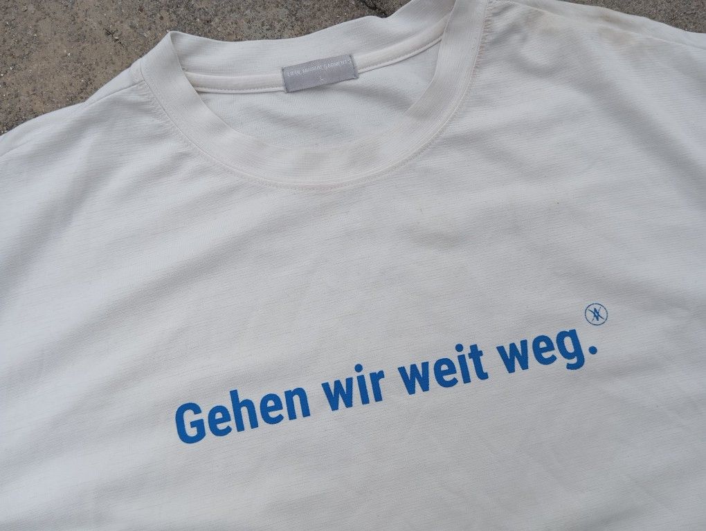 LIFUL MINIMAL GARMENTS Gehen wir weit weg /Let's Go Far Away Tshirt Spellout Ponte Size US L / EU 52-54 / 3 - 2 Thumbnail