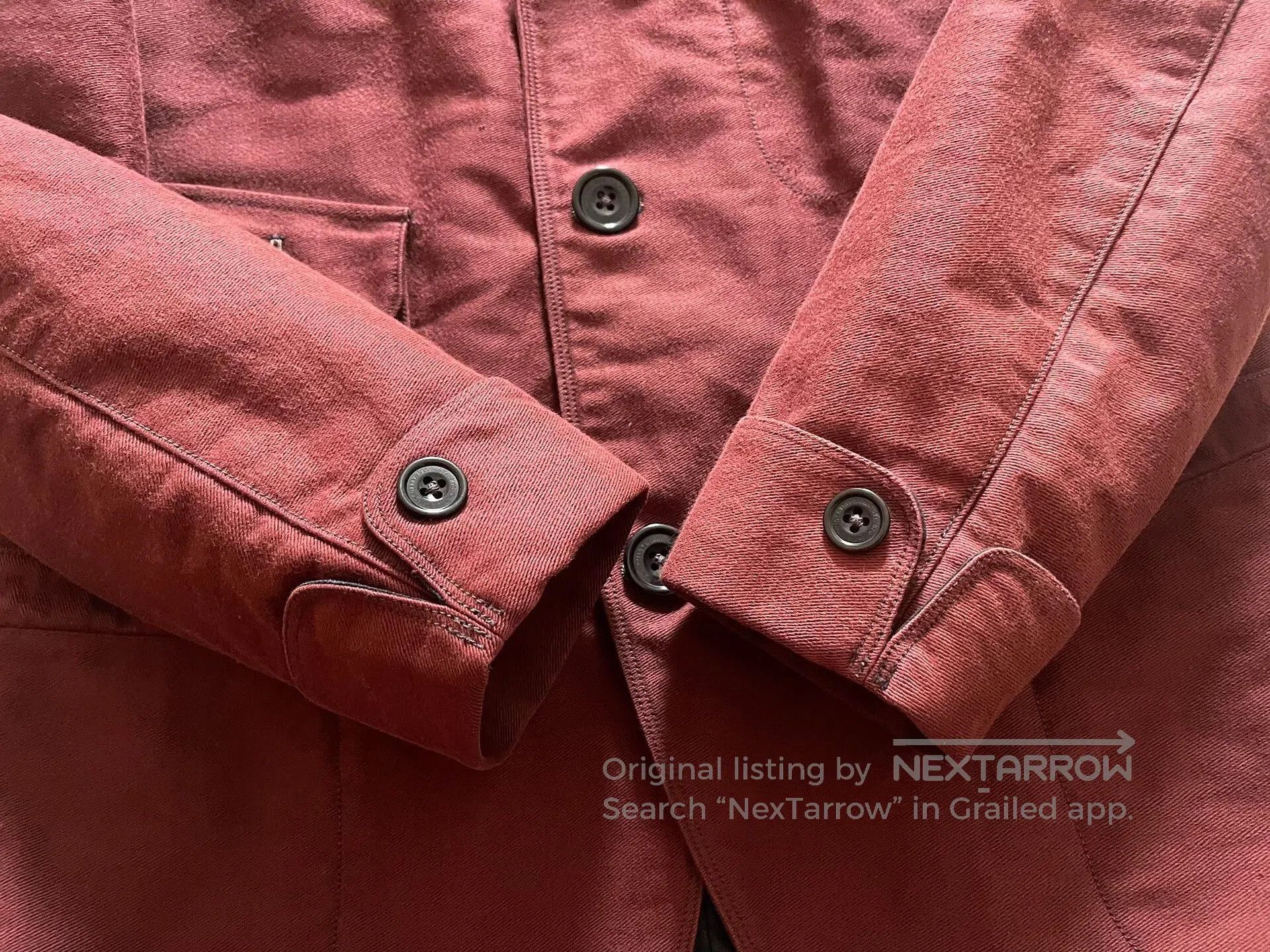 Freewheelers rich red heavy moleskin jacket for men. Size US M / EU 48-50 / 2 - 7 Thumbnail