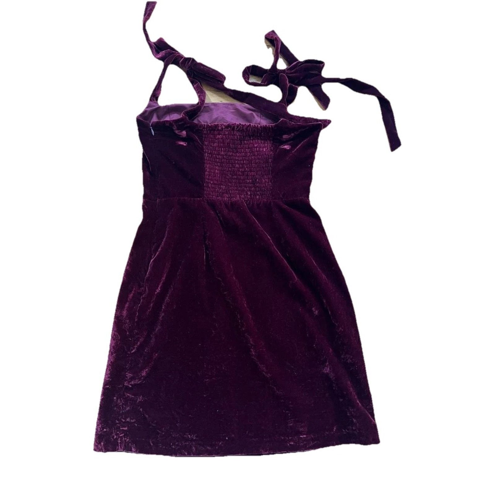 House of Harlow House of Harlow 1960 x Burgundy Velvet Tie Maroon S A001467 Size S / US 4 / IT 40 - 4 Thumbnail