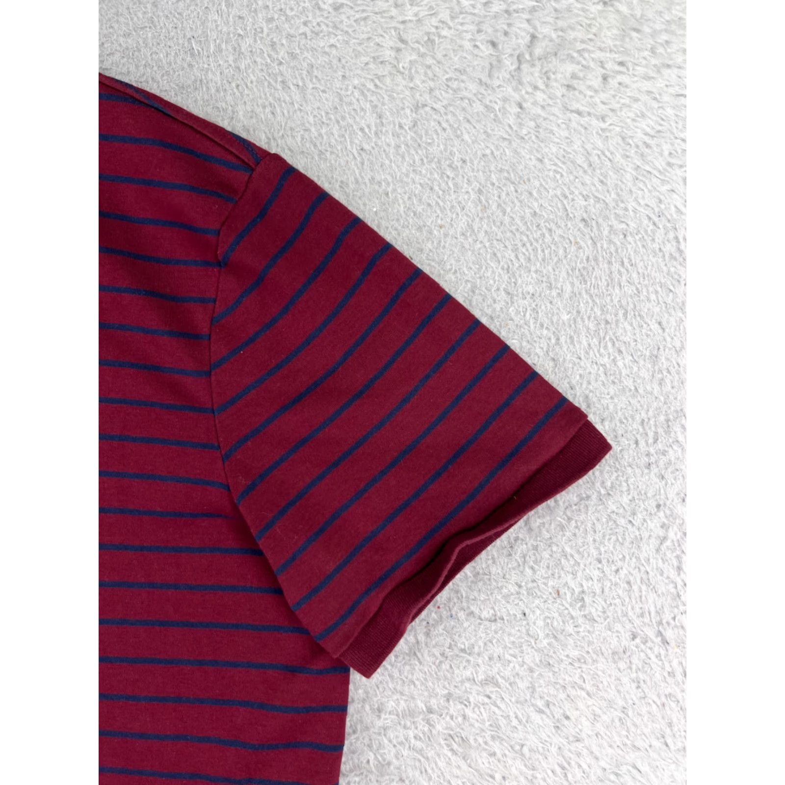 Polo Ralph Lauren Polo Ralph Lauren Shirt Men Large Red Stripe Pima Soft Touch Jersey READ Size US L / EU 52-54 / 3 - 5 Thumbnail