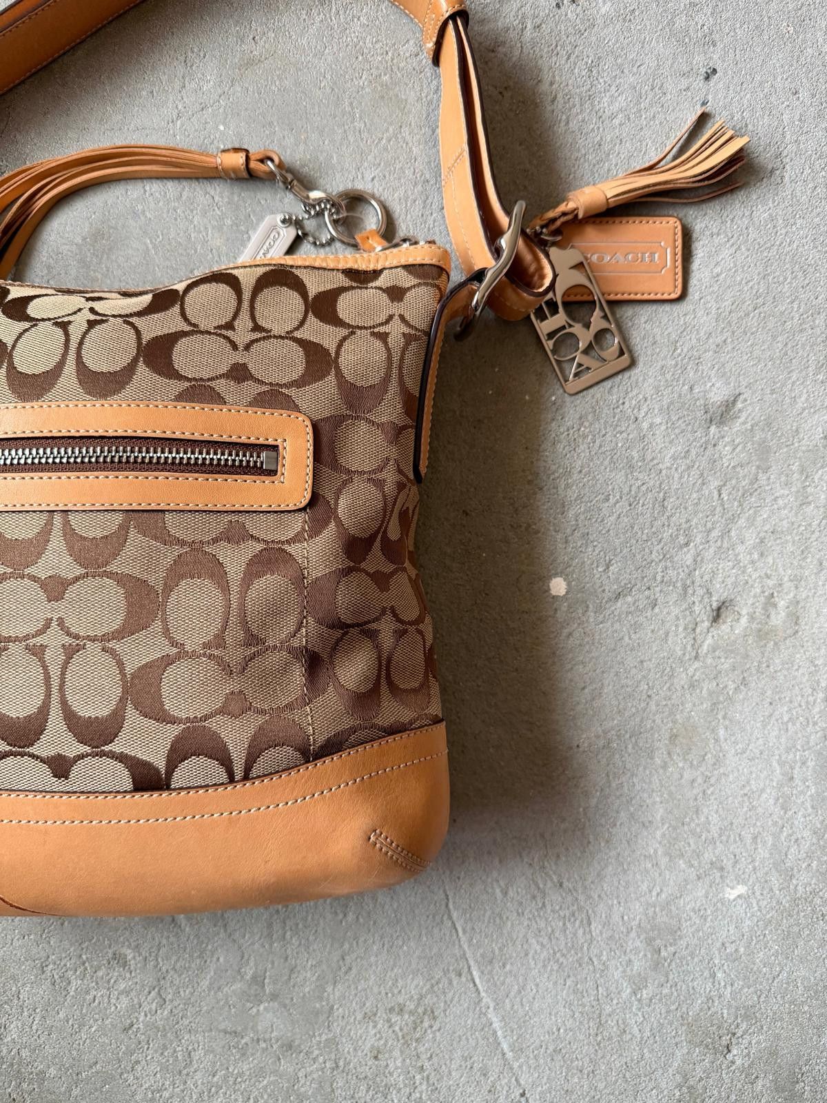 Coach Coach Signature East West Hobo Shoulder Bag Beige Size ONE SIZE - 4 Thumbnail