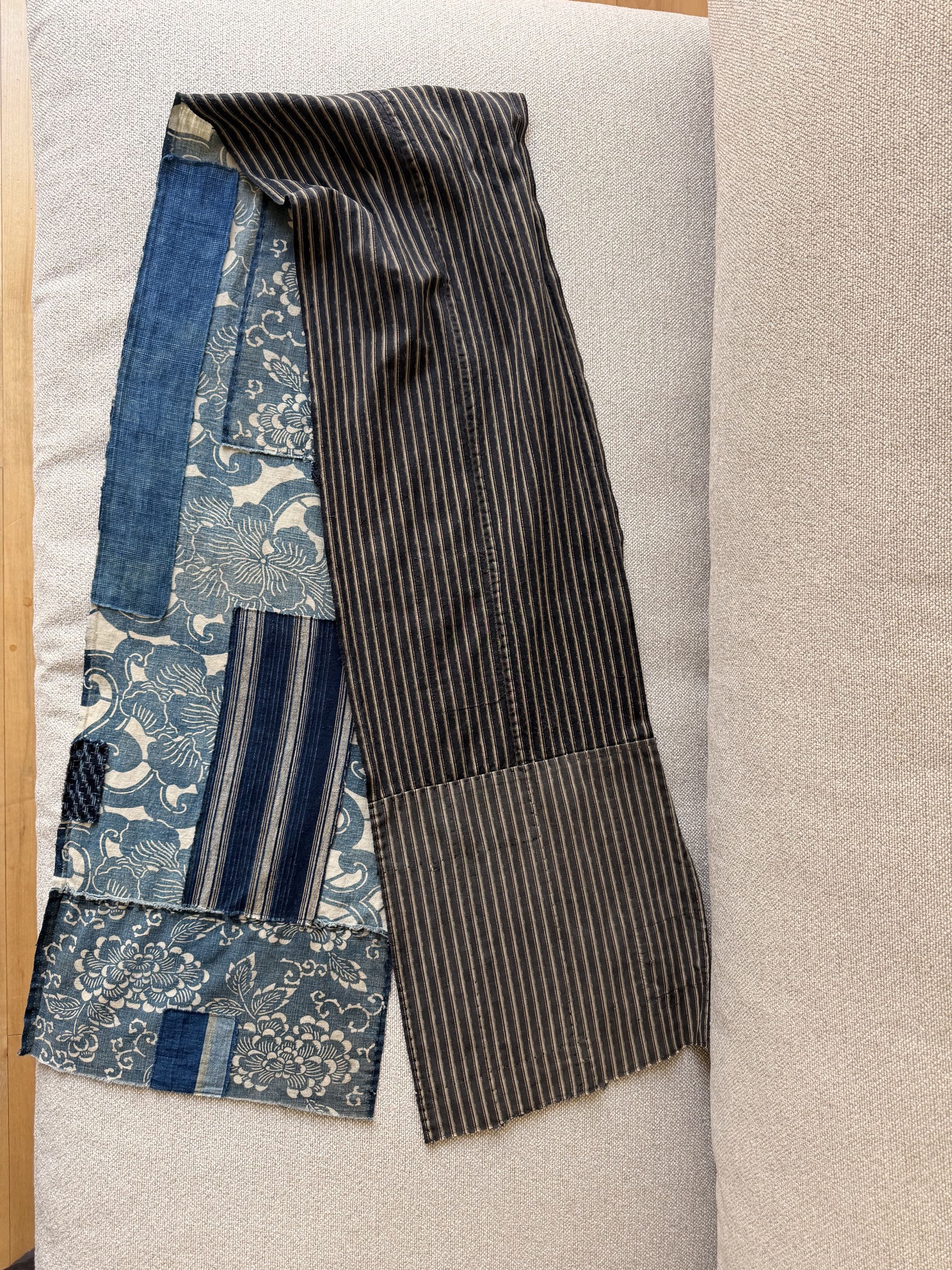 Kiriko Made Kiriko Original Scarf, Patched Boro, Indigo, 36 Size 36 - 2 Thumbnail