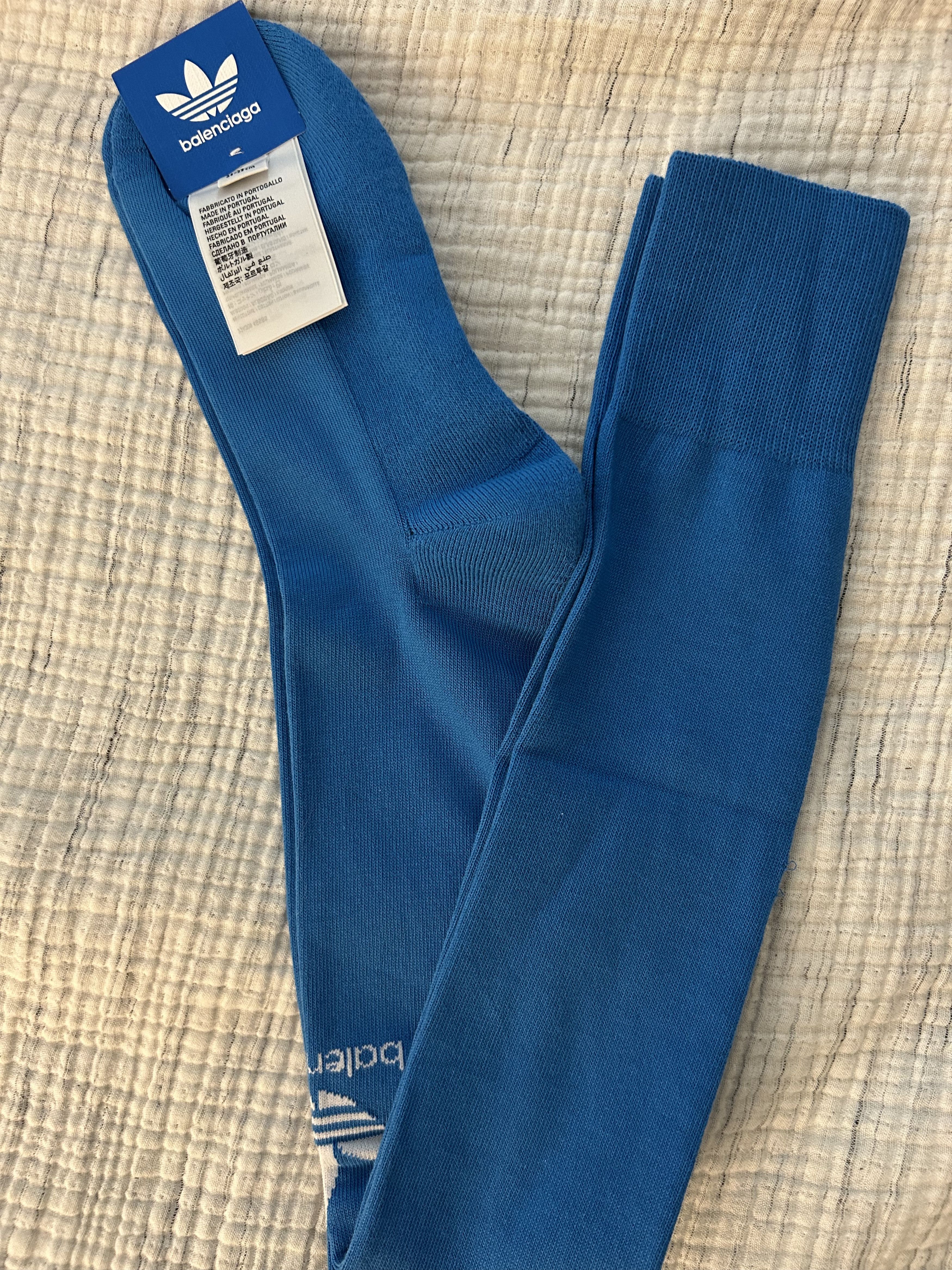 Balenciaga Adidas Balenciaga Blue Soccer Socks Size ONE SIZE - 2 Thumbnail