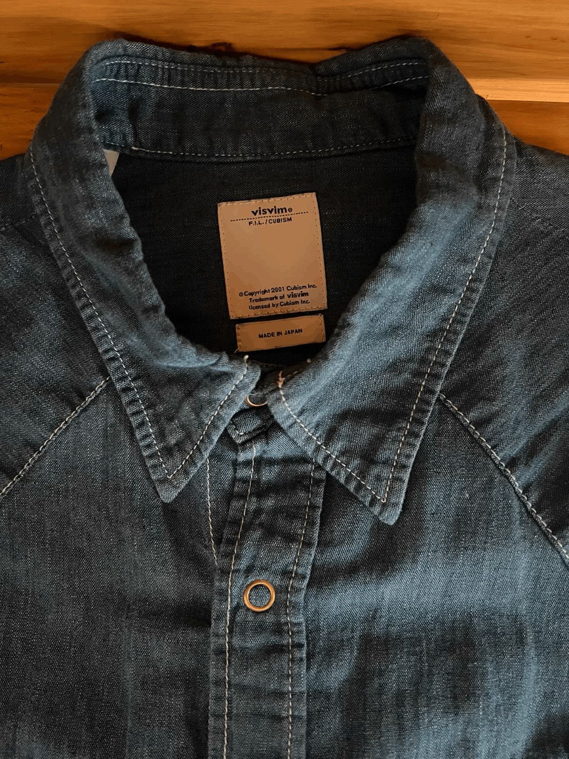 Visvim Sz 2 Visvim 15SS Indigo Dye Patch Shirt Size US M / EU 48-50 / 2 - 8 Thumbnail