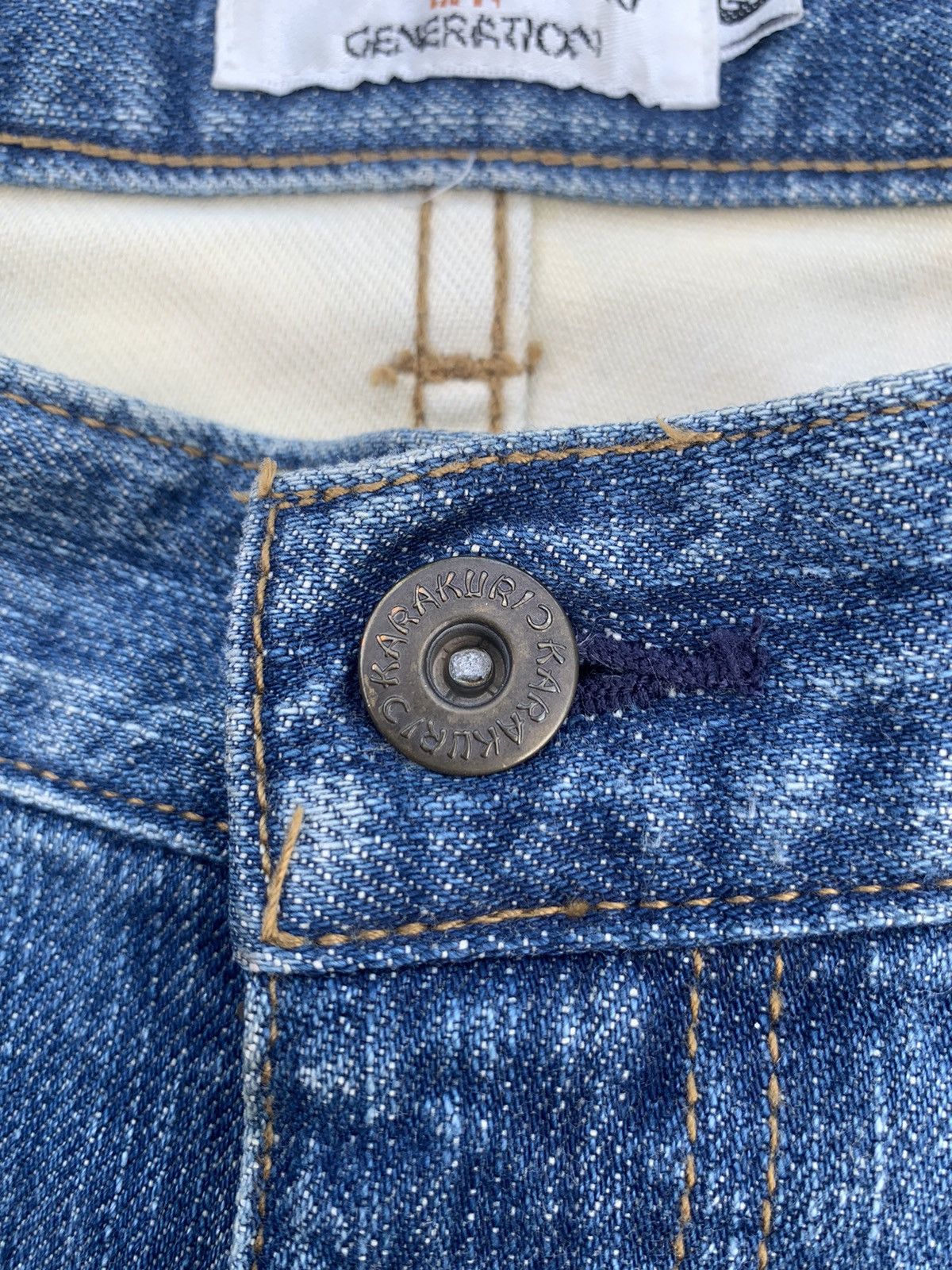 Kapital KARAKURI TAMASHI DRAGON EMBROIDERY JAPANESE SUKAJAN DENIM Size US 34 / EU 50 - 19 Thumbnail