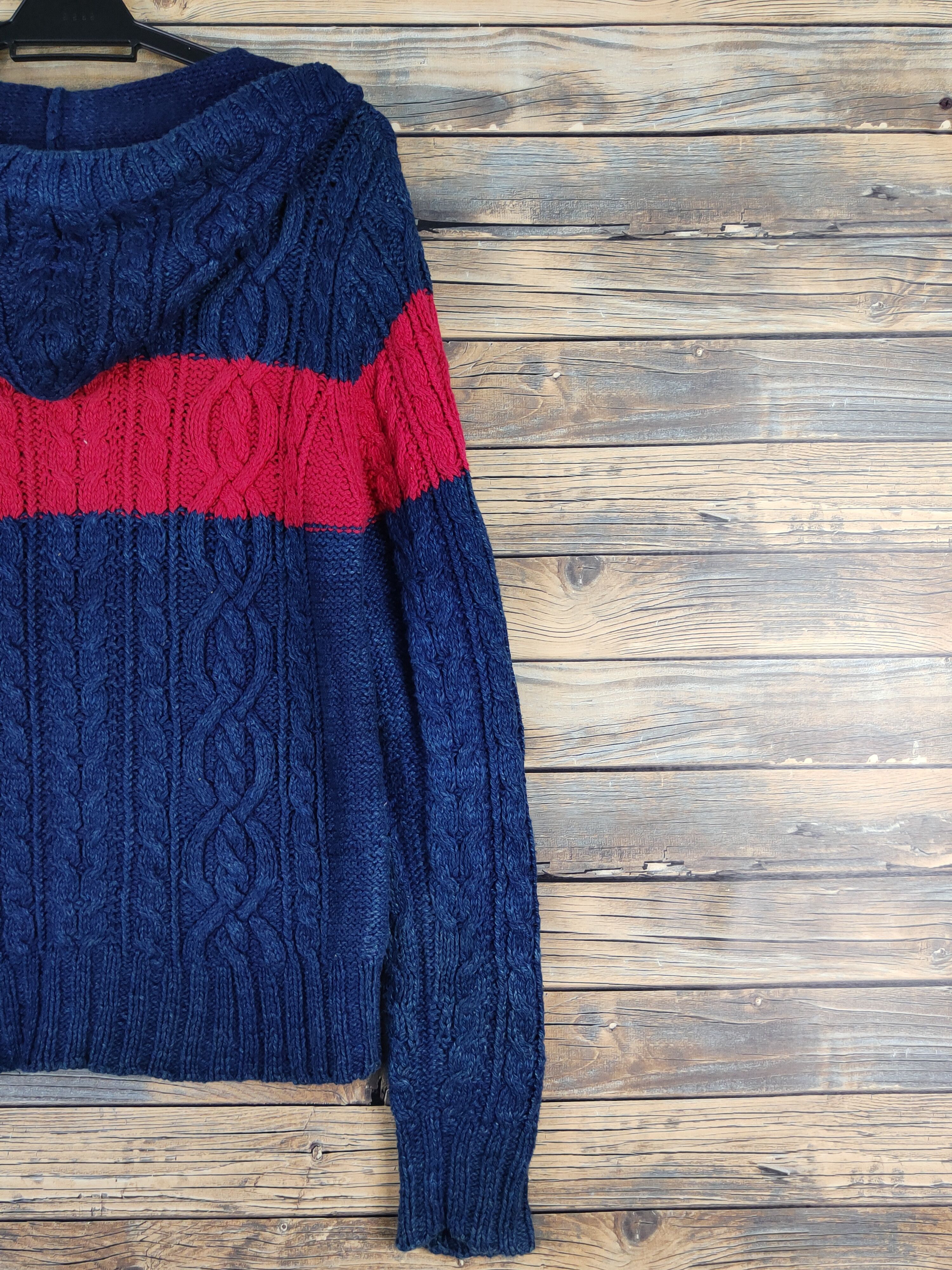 Hysteric Glamour DL Hysteric Red Hoodie cable Knitwear Sweatshirts #W1153 Size US M / EU 48-50 / 2 - 10 Thumbnail