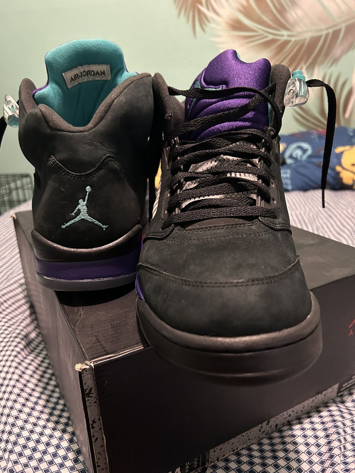 Jordan Brand black grape Jordan 5s Size US 14 / EU 47 - 7 Thumbnail