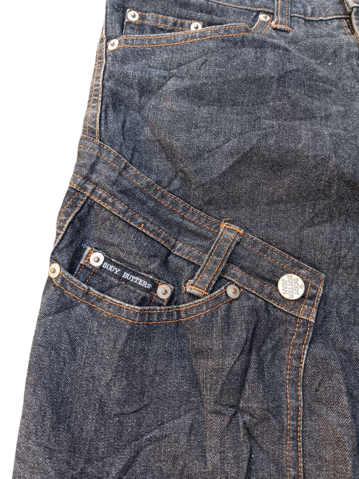 Japanese Brand Bodybutter recycle denim re build flared pants Size US 31 - 5 Thumbnail