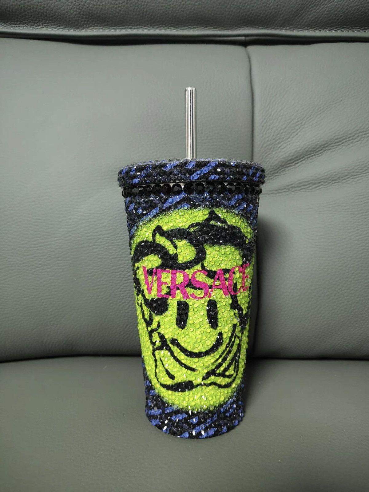 Versace Medusa Logo Swarovski Crystal Metal Travel Mug Cup Size ONE SIZE - 1 Thumbnail