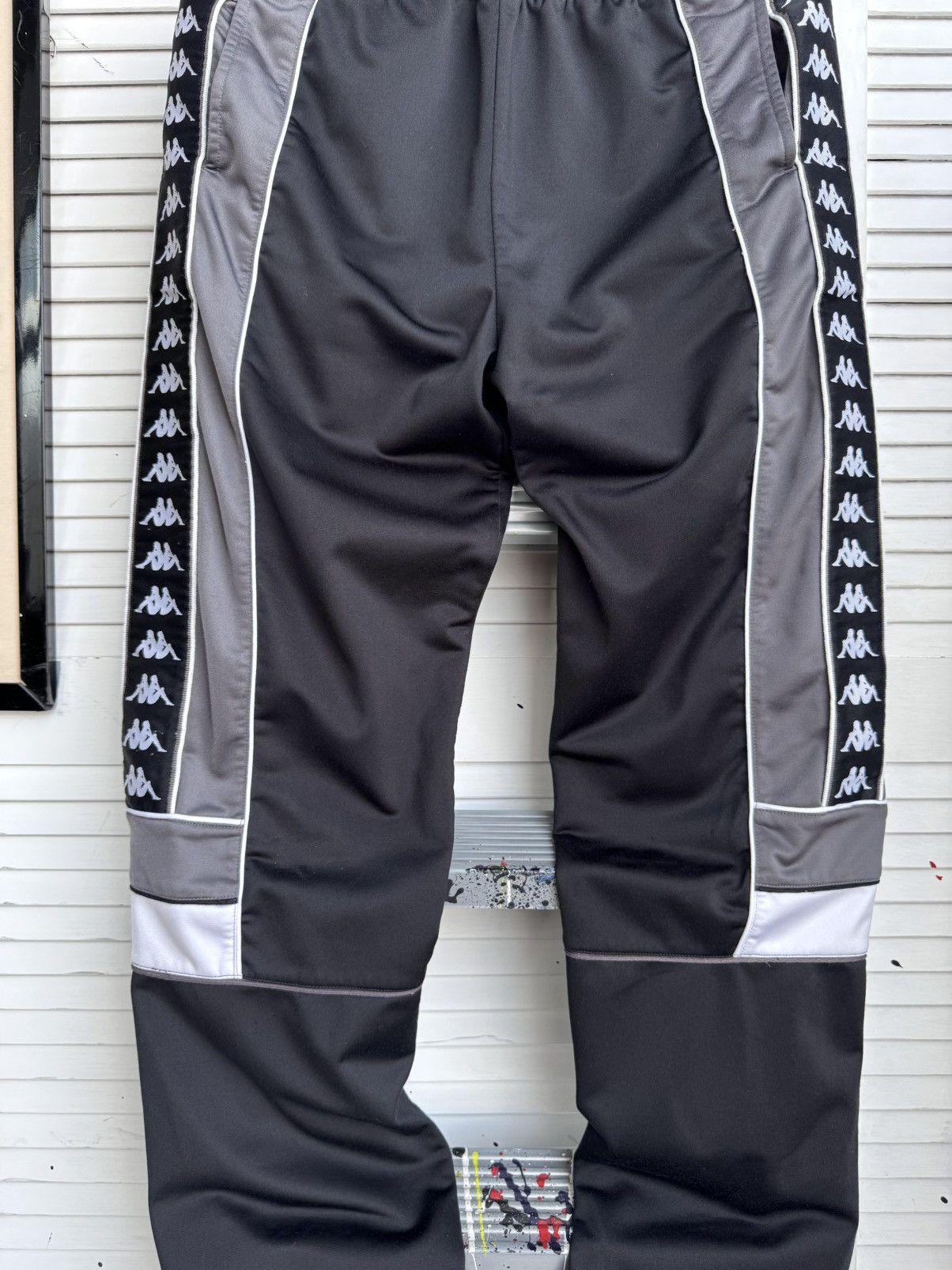 Kappa Kappa Banda Track Pants Logo Tape Joggers Monogram Black Y2K Size US 32 / EU 48 - 4 Thumbnail