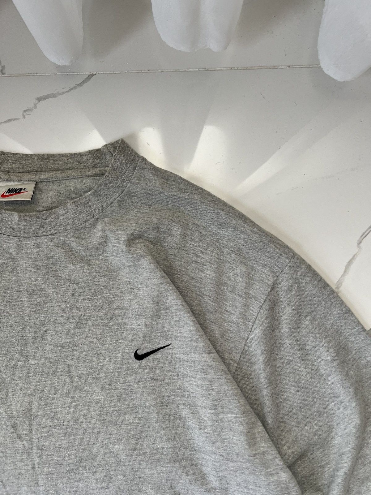 Nike × Vintage 90's NIKE BASIC RETRO SWOOSH LOGO CREWNECK L/S TEE Y2K Size US M / EU 48-50 / 2 - 3 Thumbnail