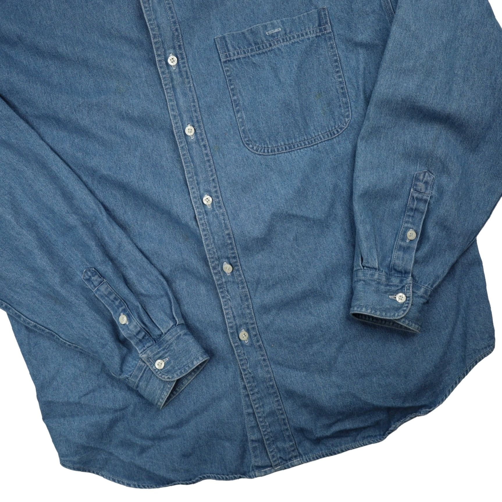 Disney VINTAGE Disney Winnie the Pooh Embroidered Denim Button-Down Shirt Mens XXL Blue Size US XXL / EU 58 / 5 - 4 Thumbnail