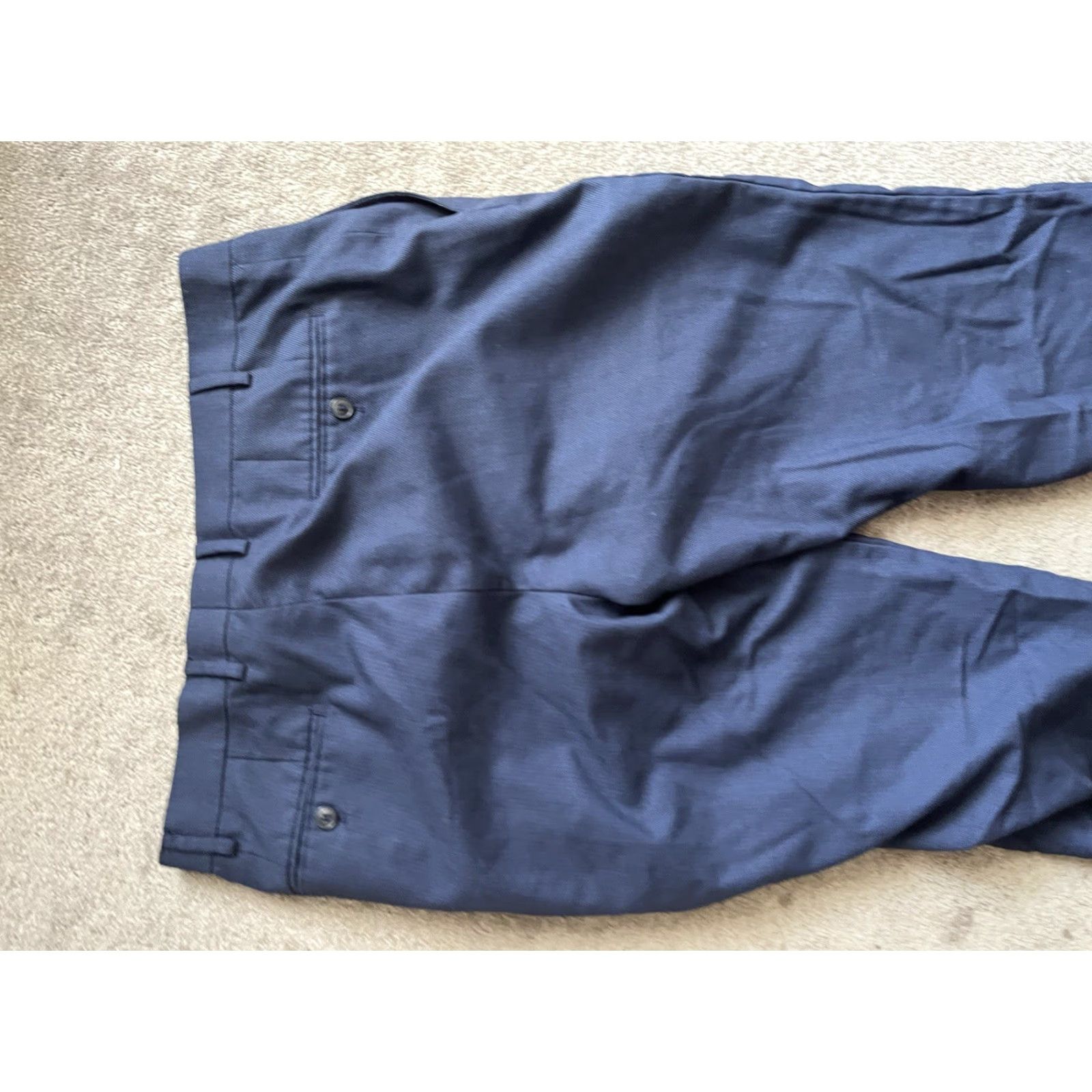 Van Heusen Van Heusen Classic Fit Pants Dress Pants Blue 34x32 34 Mens Regular Inseam 32 Navy? Size US 34 / EU 50 - 4 Thumbnail