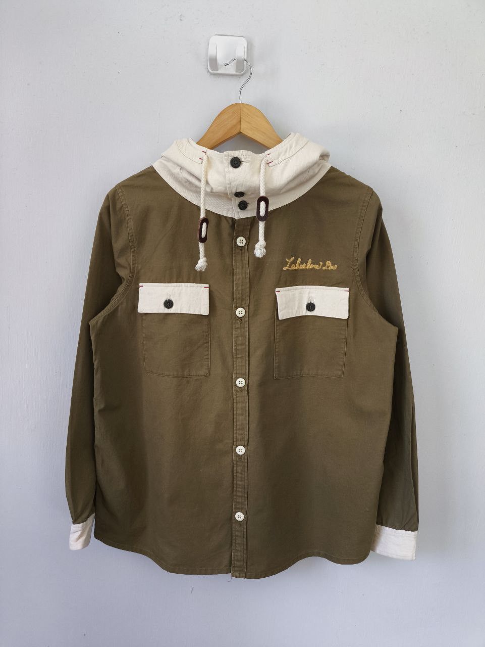 Japanese Brand LIME INC Saltake Sign Painter Embroidery Hooded Shirt Jacket Size US M / EU 48-50 / 2 - 2 Thumbnail