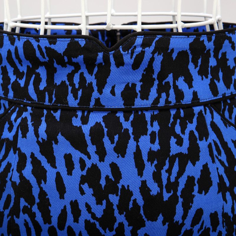 Other Pencil skirt vintage style leopard print blue skirts Size 32" / US 10 / IT 46 - 3 Thumbnail