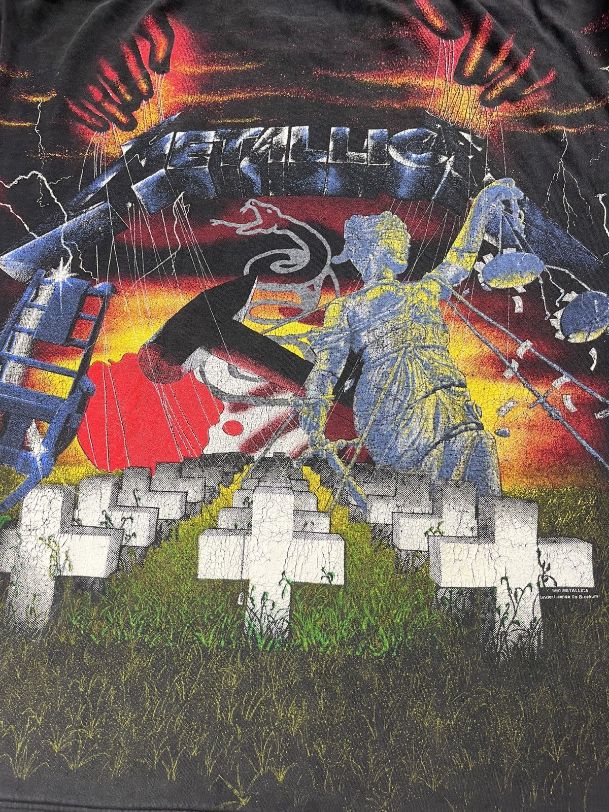 Band Tees × Metallica × Vintage 1991 Metallica Vintage AOP T-shirt XL Wild Oats Size US XL / EU 56 / 4 - 6 Thumbnail