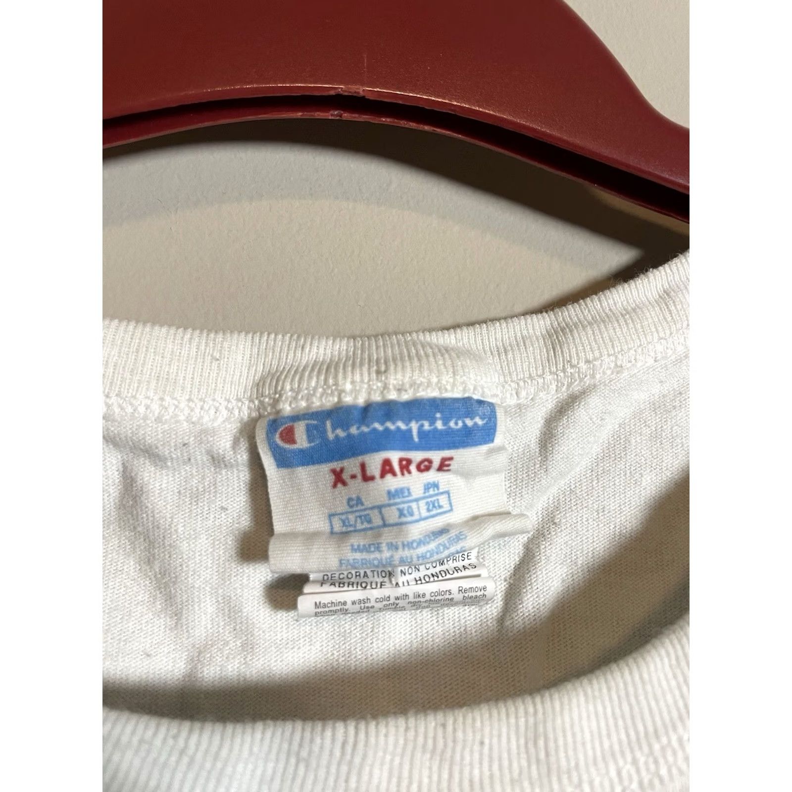 Champion VINTAGE Champion T Shirt Logo 90s AOP White XL Heavyweight Crew Neck Unisex Adults 2000-2009 OG Rare Retro Single Stitch Graphics Size US XL / EU 56 / 4 - 3 Thumbnail