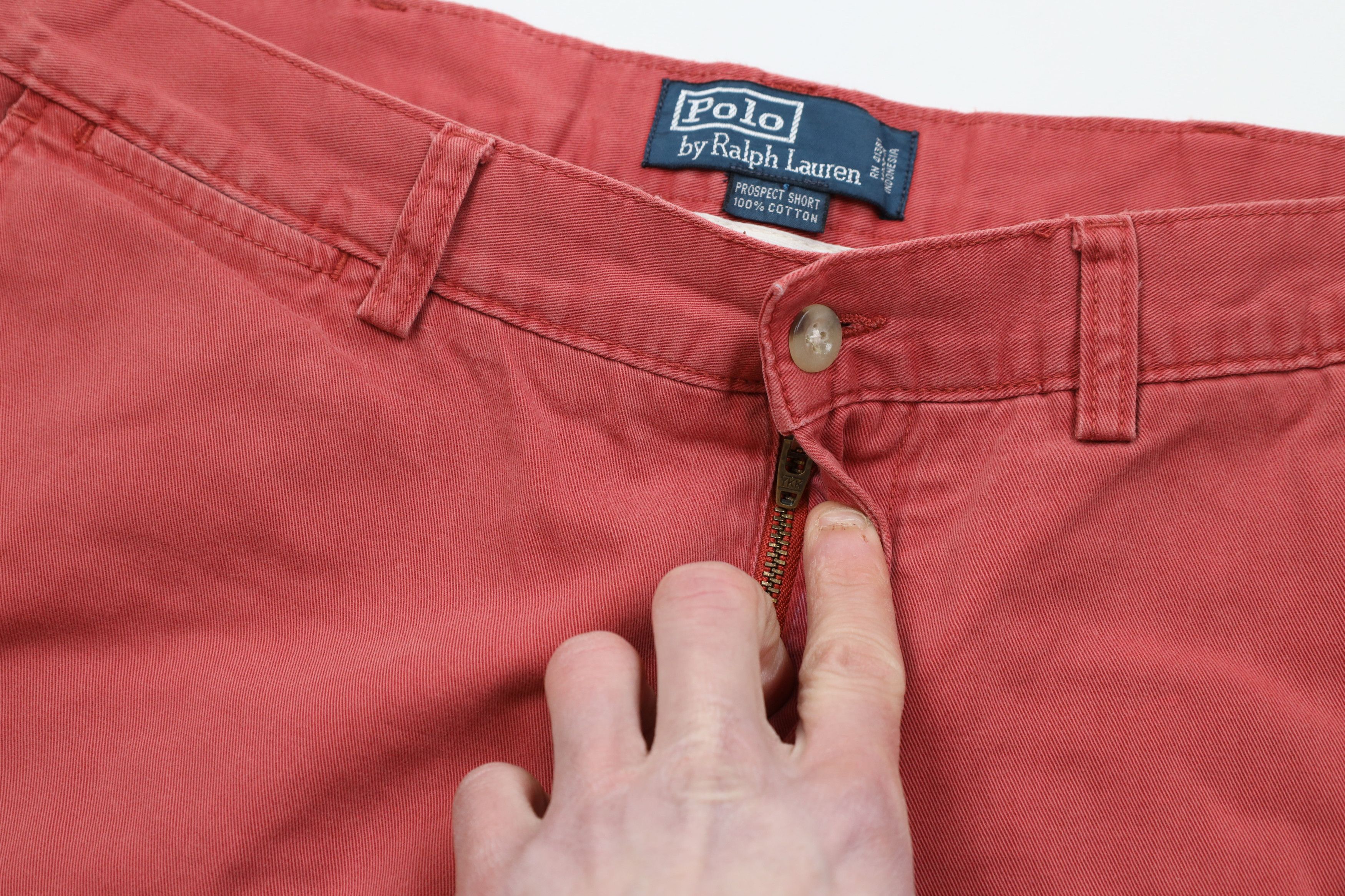 Ralph Lauren Vintage 90s Ralph Lauren Above Knee Chino Golf Shorts Red Size US 34 / EU 50 - 7 Thumbnail