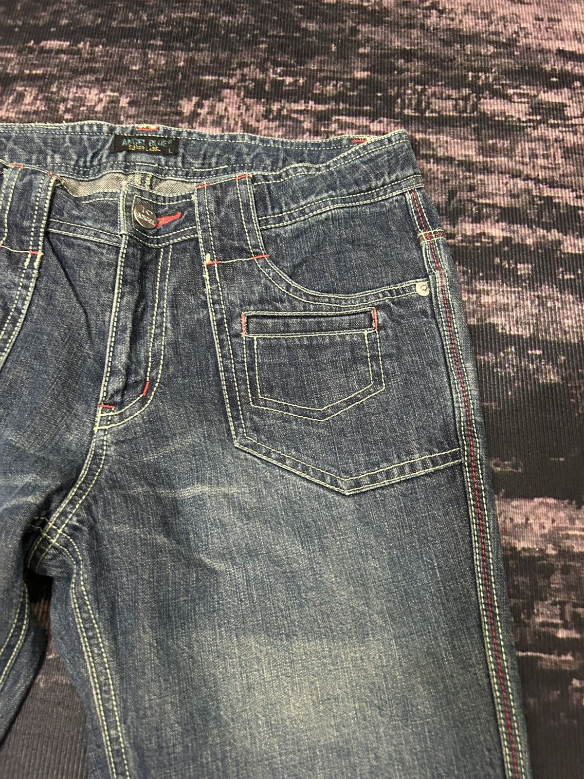 Angel Blue Vintage Angel Blue One Star Pocket Back Wash Flare Jeans Size US 29 - 8 Thumbnail