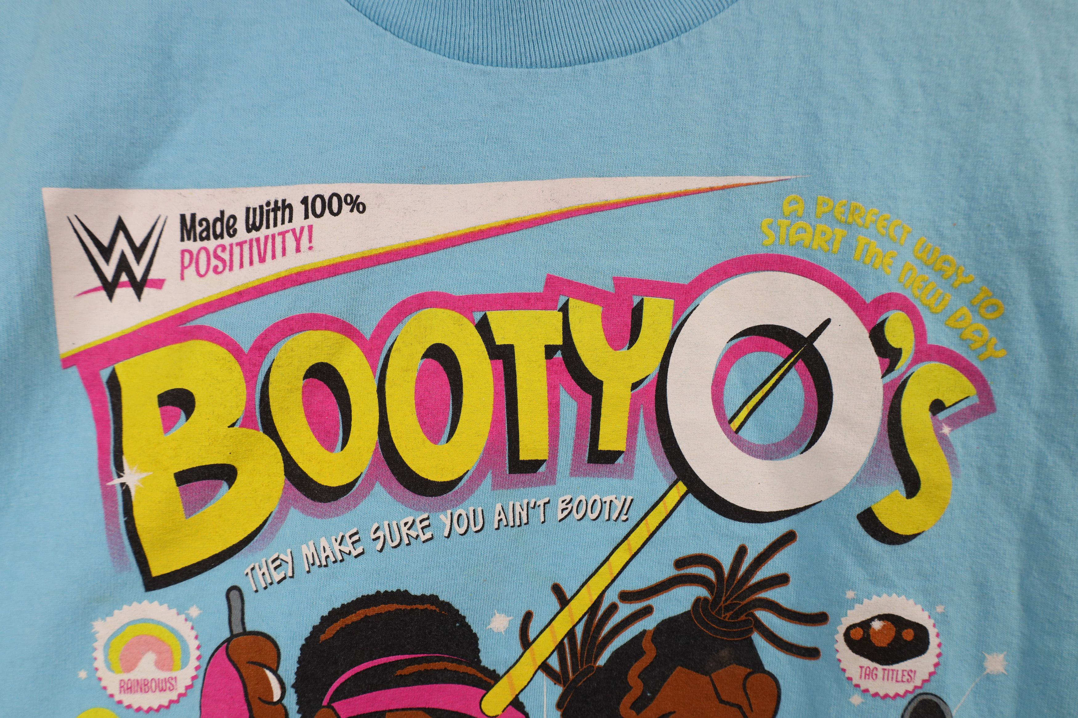 Vintage Y2K WWE Wrestling BootyO's Cereal The New Day T-Shirt Blue Size US L / EU 52-54 / 3 - 6 Thumbnail