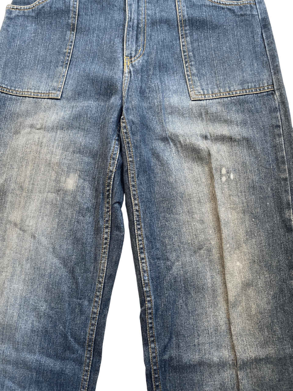 Designer × Kenneth Cole Distressed Carpenters Kenneth Cole Baggy Wide Leg Jeans Size US 30 / EU 46 - 5 Thumbnail