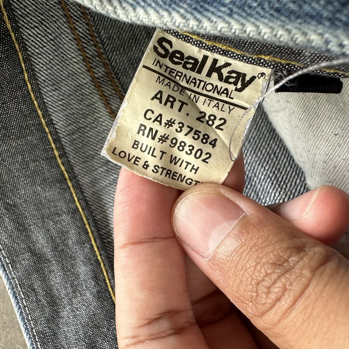 Japanese Brand Vintage SealKay Italy Faded Distressed Denim Jean Pant Size US 33 - 8 Thumbnail