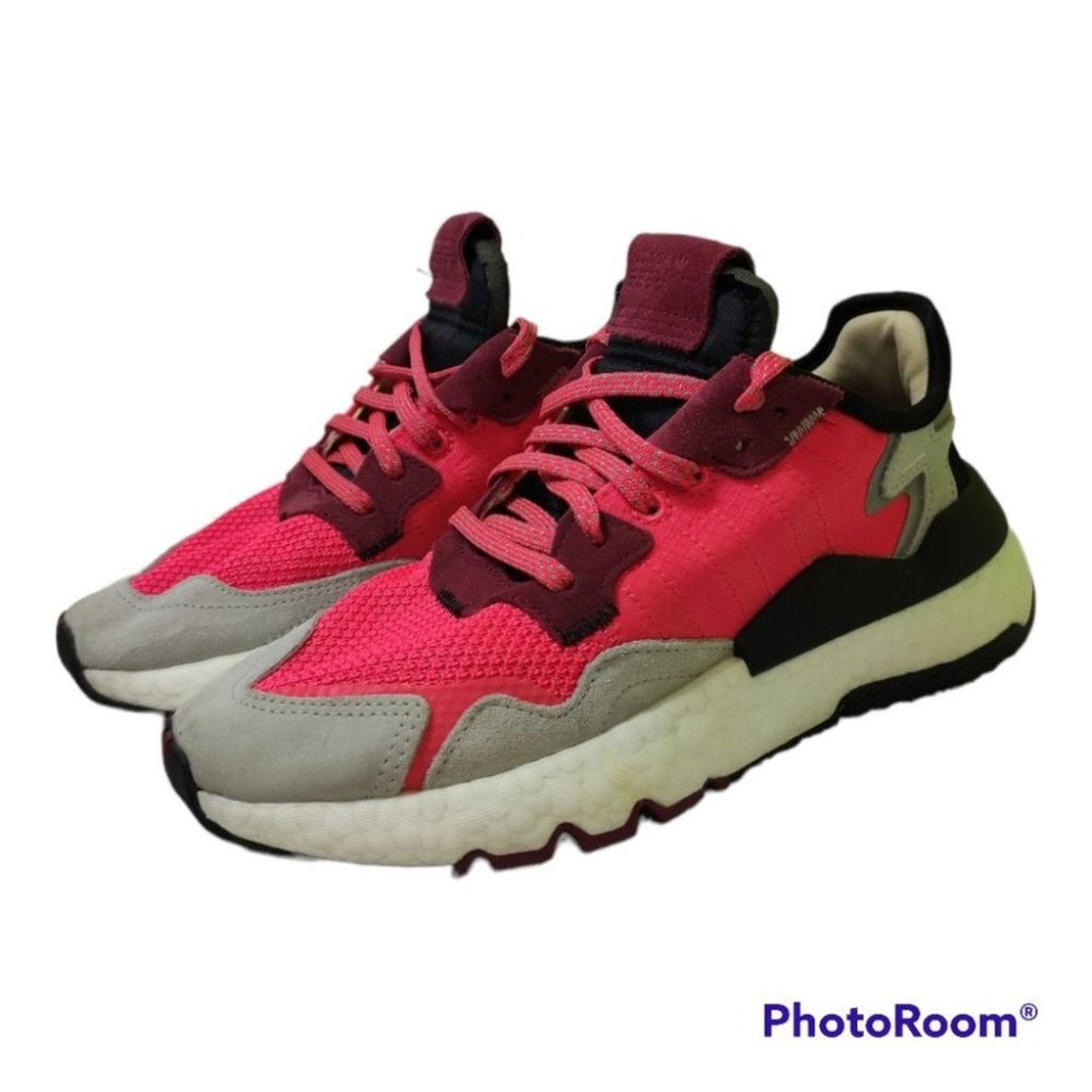 Adidas Adidas Nite Jogger EE6441 Gray Red Lace Up Running women 7 Size US 7 / IT 37 - 1 Thumbnail