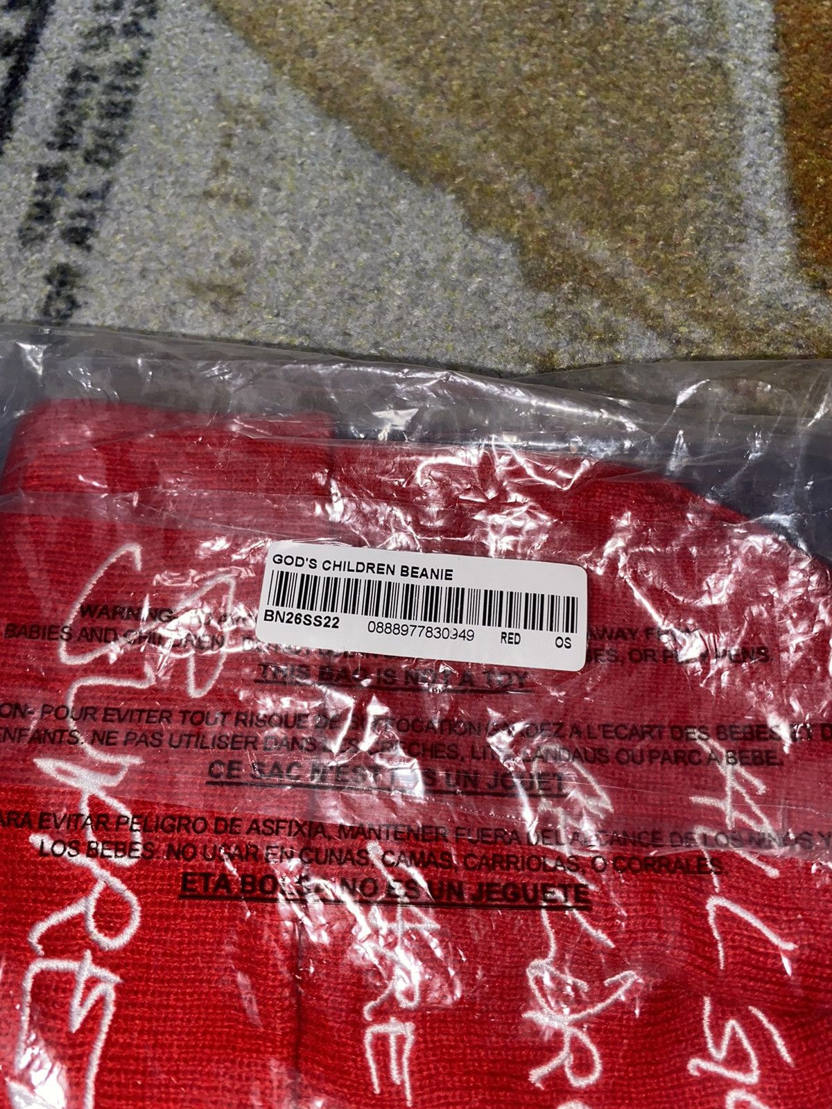 Supreme Supreme God’s Children Beanie Red Size ONE SIZE - 3 Thumbnail