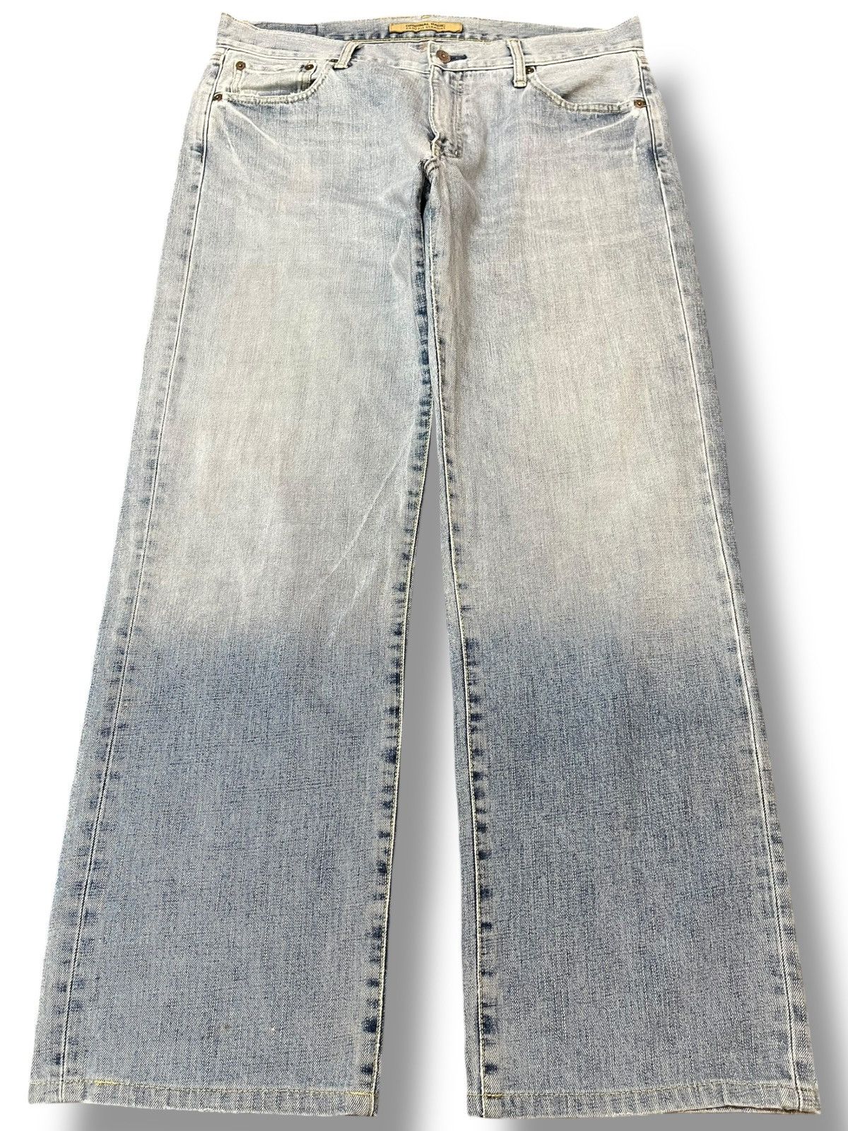 Uniqlo Vintage Uniqlo S-003 Baggy Loose Faded Denim Size US 35 - 1 Thumbnail