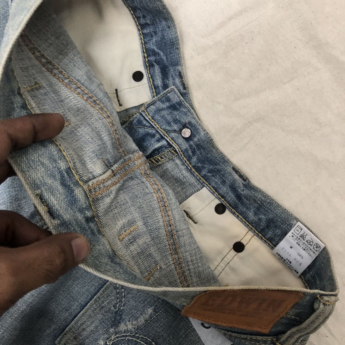 Edwin × Japanese Brand EDWIN 505ZX SELVEDGE DENIM Size US 33 - 8 Thumbnail