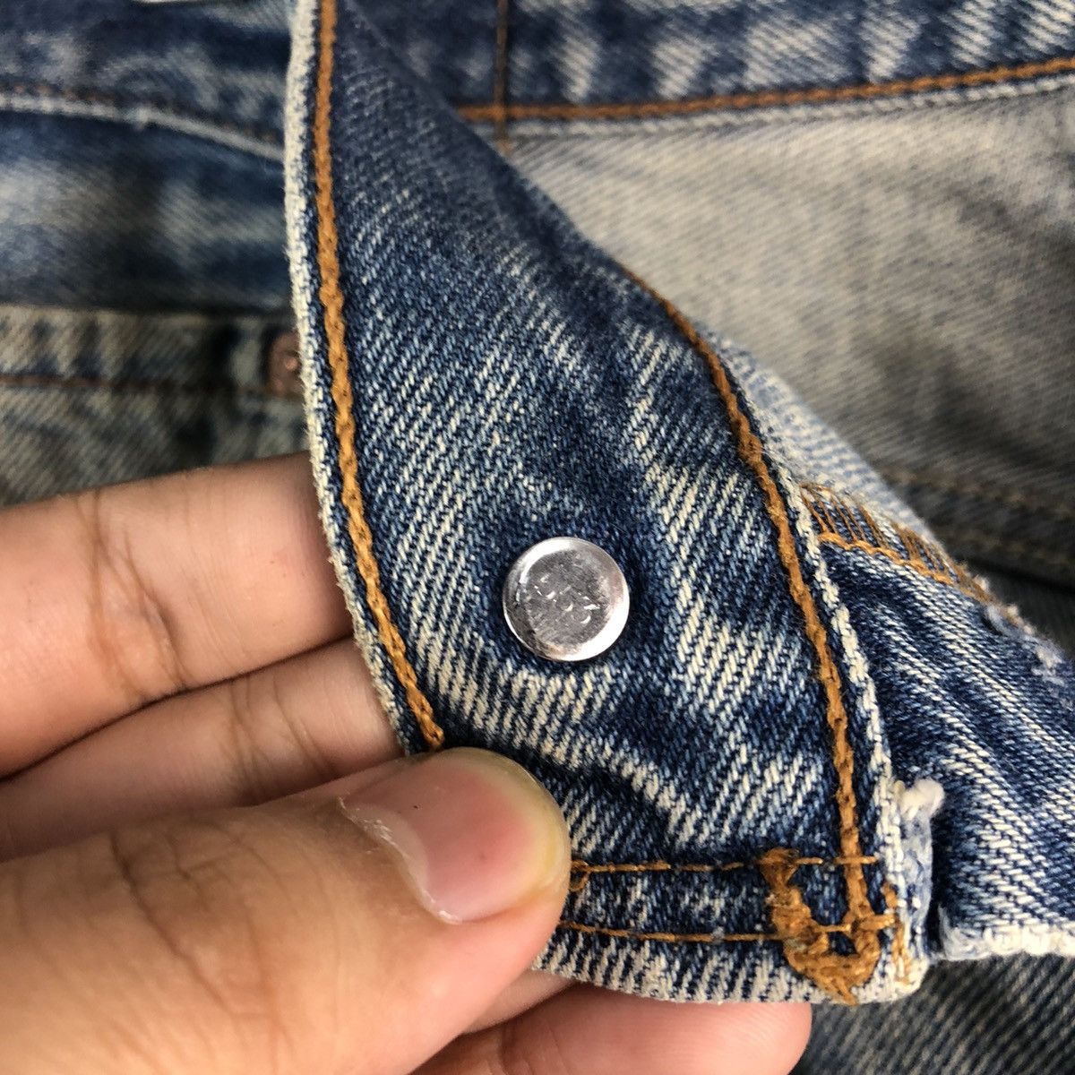 Levi's Levis 501xx vintage Blue ripped Denim Pants #A2571 Size US 35 - 15 Thumbnail