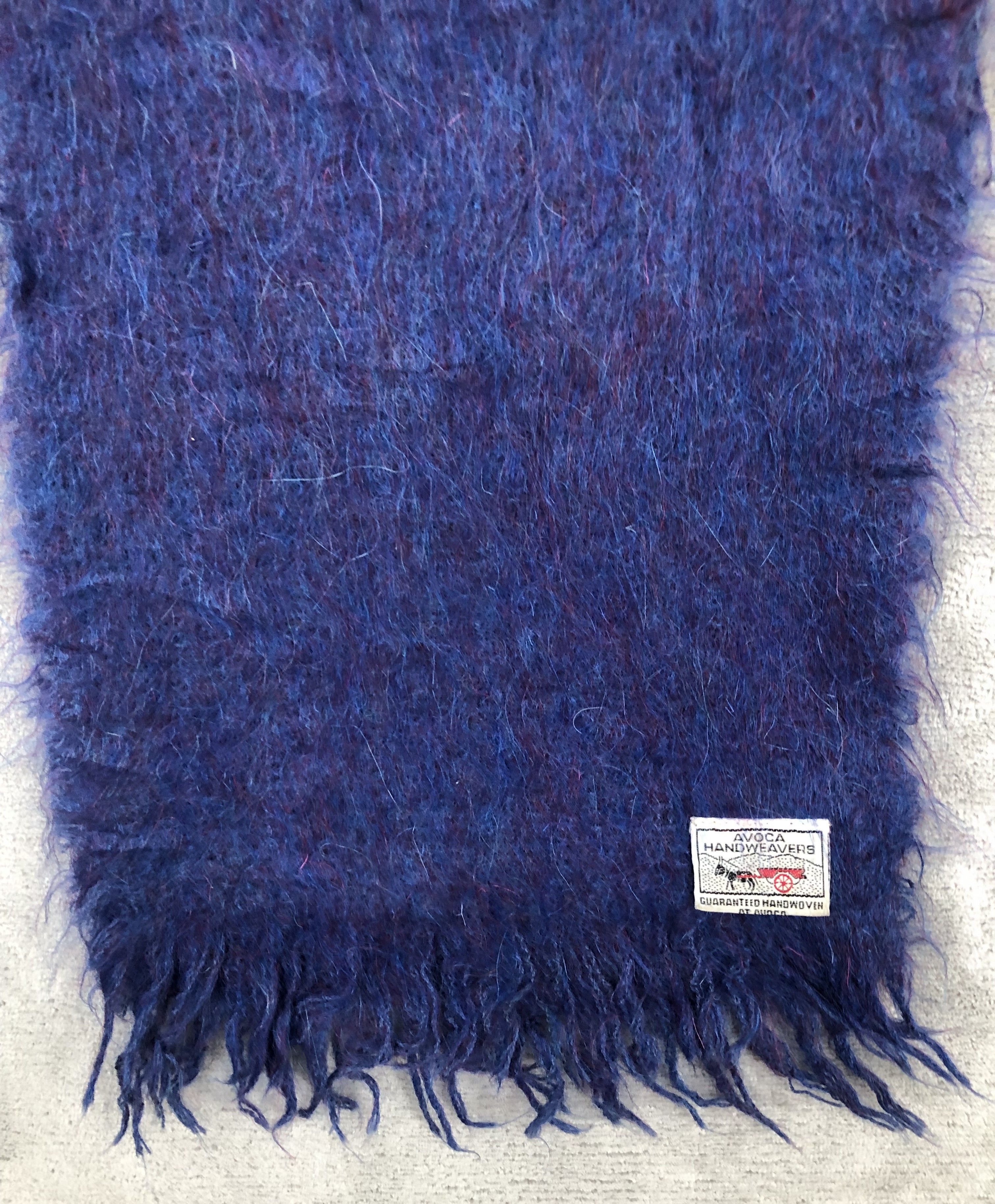 Japanese Brand × Vintage Vintage Avoca Handweaver Mohair Blue Scarf Muffler Size ONE SIZE - 4 Thumbnail