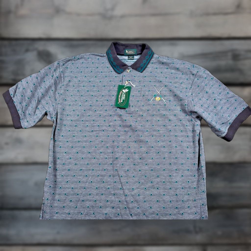 Vintage VINTAGE Bert Pulitzer Polo Shirt Men Short Sleeve XL Green Embroidered 100% Cotton Argyle 90s Retro Size US XL / EU 56 / 4 - 1 Thumbnail